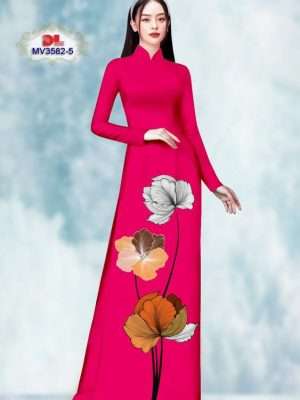 Vải Áo Dài Hoa In 3D AD MV3582 15